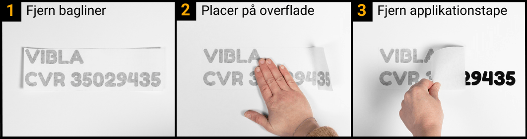 montering af foliebogstaver montering af foliebogstaver